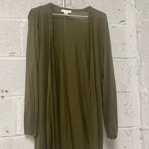 H&M Olive Green Open Sweater